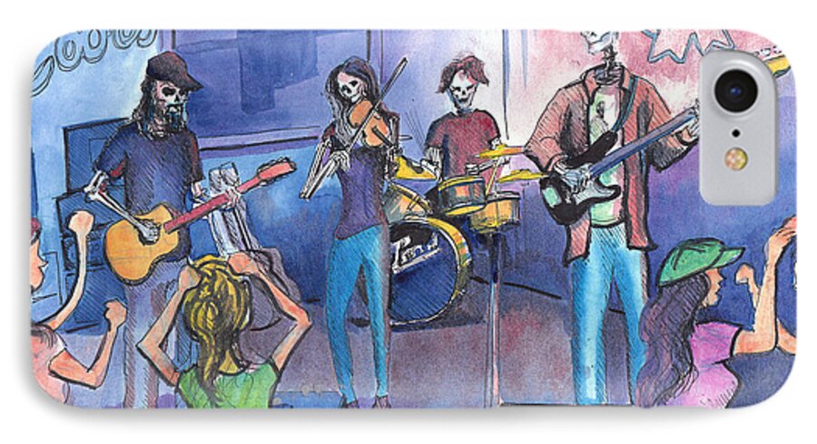 Dewey iPhone 7 Case featuring the painting Dewey Paul Band by David Sockrider