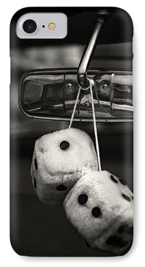 Furry Dice iPhone 7 Case featuring the photograph Dice in the Window by Kathleen Messmer