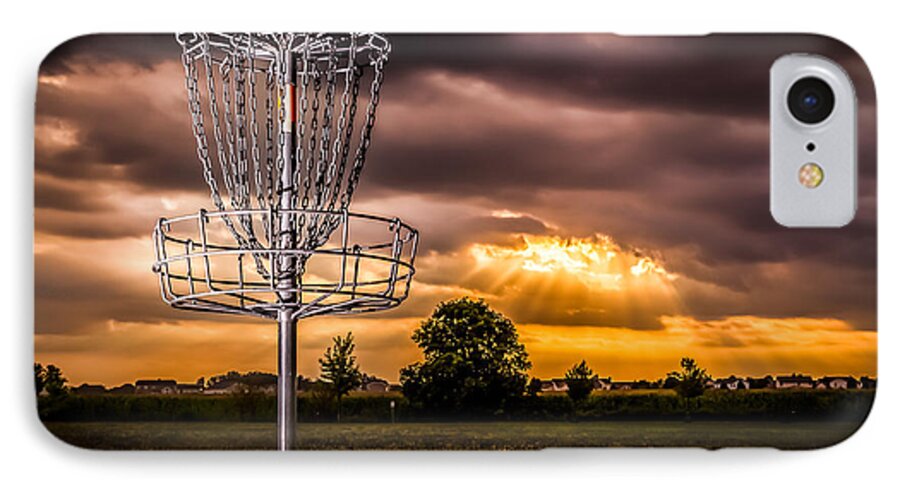 Disc Golf Basket iPhone 7 Case featuring the photograph Disc Golf Anyone? by Ron Pate