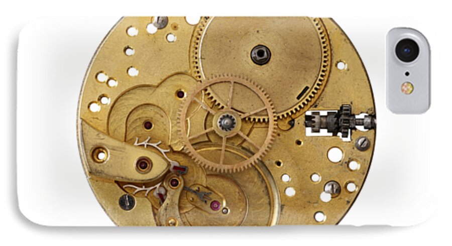Clock iPhone 7 Case featuring the photograph Dismantled clockwork mechanism by Michal Boubin