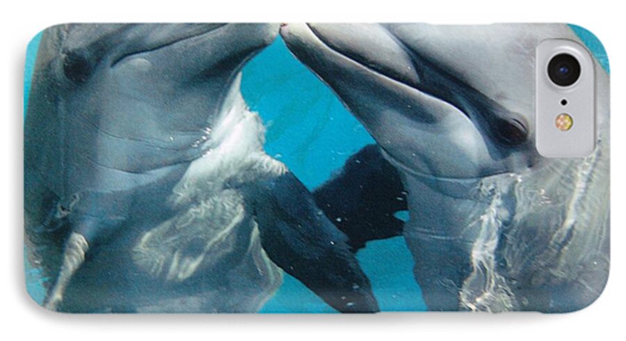 Sea Life iPhone 7 Case featuring the photograph Dolphin Play by Florene Welebny