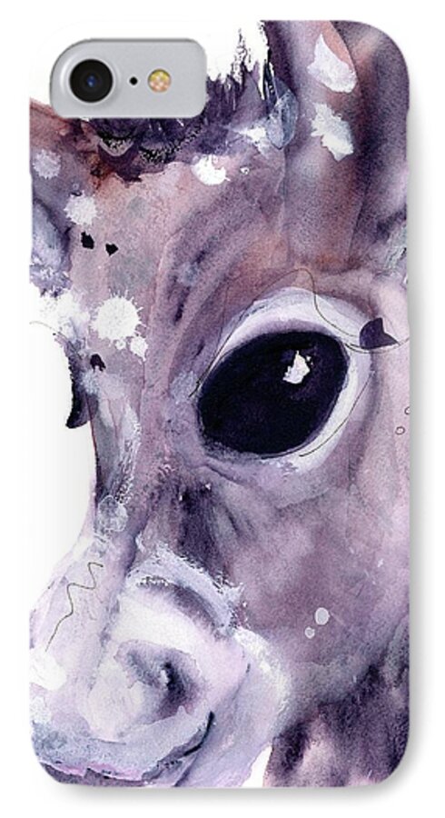 Donkey iPhone 7 Case featuring the painting Donkey by Dawn Derman