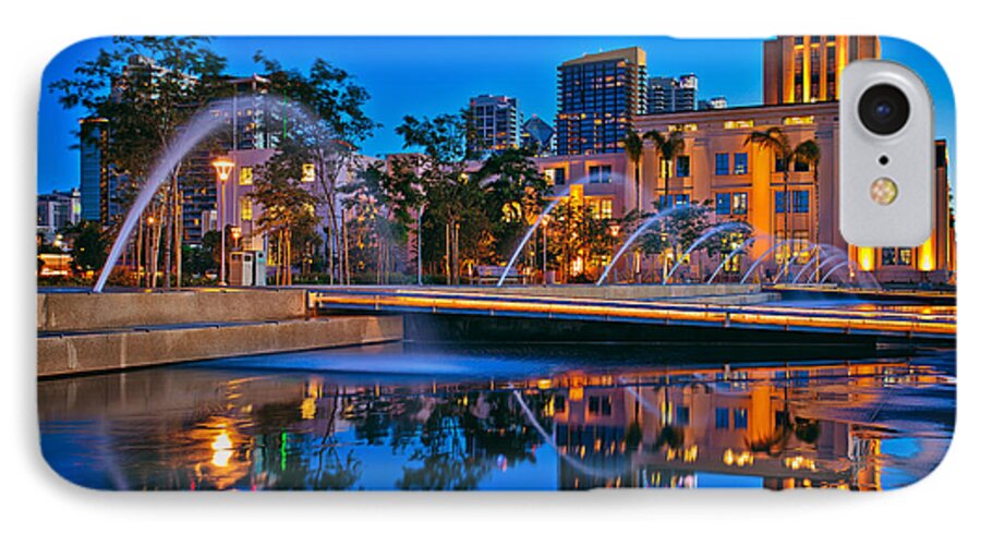 San Diego iPhone 7 Case featuring the photograph Downtown San Diego Waterfront Park by Sam Antonio