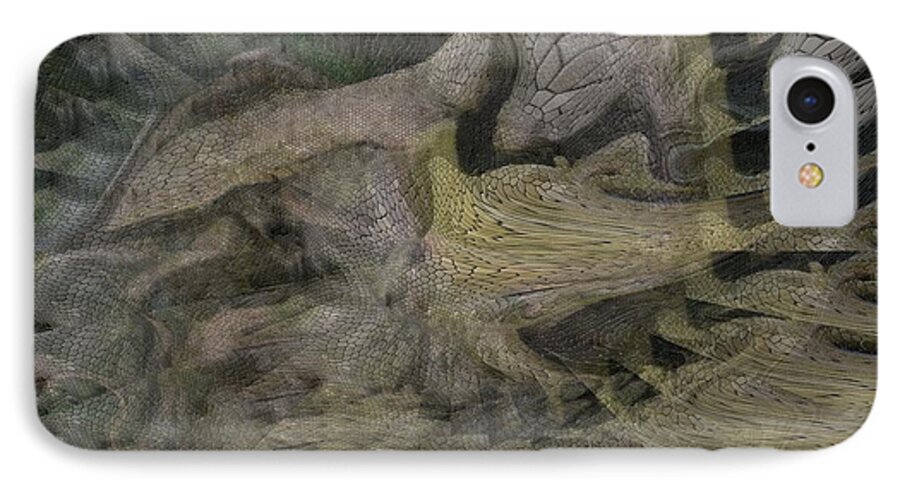 Abstract iPhone 7 Case featuring the photograph Dragon Fury by Cheryl Charette