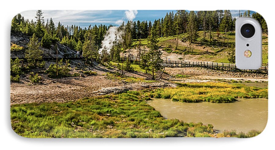 Geyser iPhone 7 Case featuring the photograph Dragon Geyser at Yellowstone by Hyuntae Kim