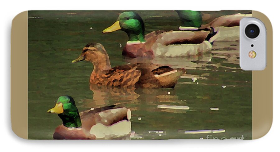 Ducks iPhone 7 Case featuring the photograph Ducks Race by Kim Tran