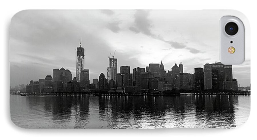 River iPhone 7 Case featuring the photograph Early Morning In Manhattan by Ramunas Bruzas