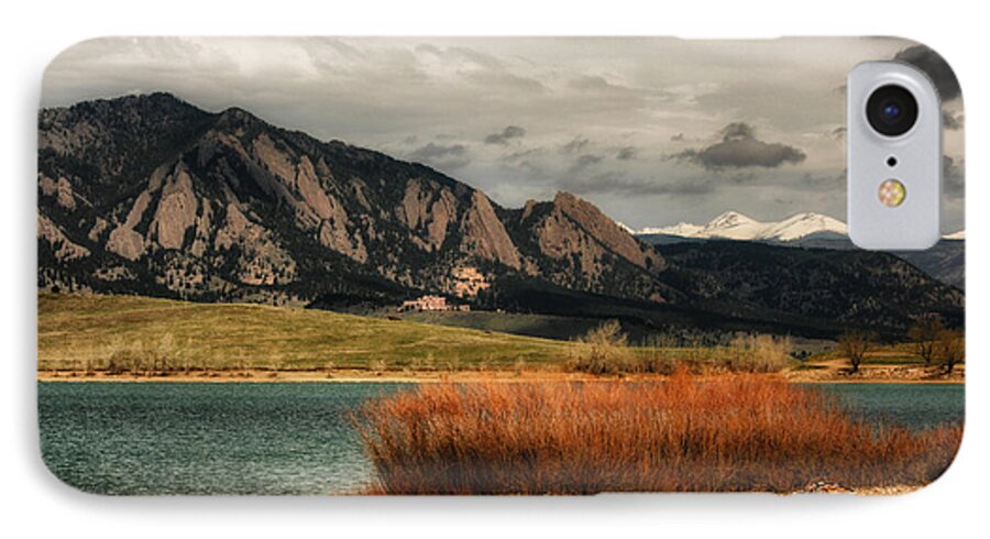 Flatirons iPhone 7 Case featuring the photograph Early Snow on Fall by Juli Ellen
