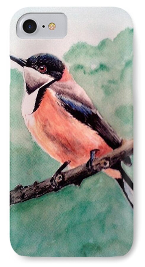 Australian iPhone 7 Case featuring the painting Eastern spinebill by Anne Gardner
