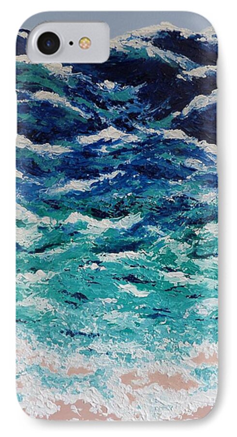 Abstract iPhone 7 Case featuring the painting Ebb and Flow by Anne Gardner