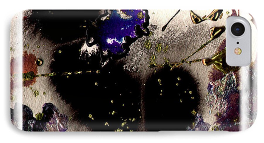 Night iPhone 7 Case featuring the mixed media Ebony Nights by Angela L Walker