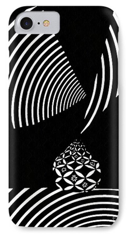 Stripes iPhone 7 Case featuring the mixed media Echo in Time by Sarah Loft