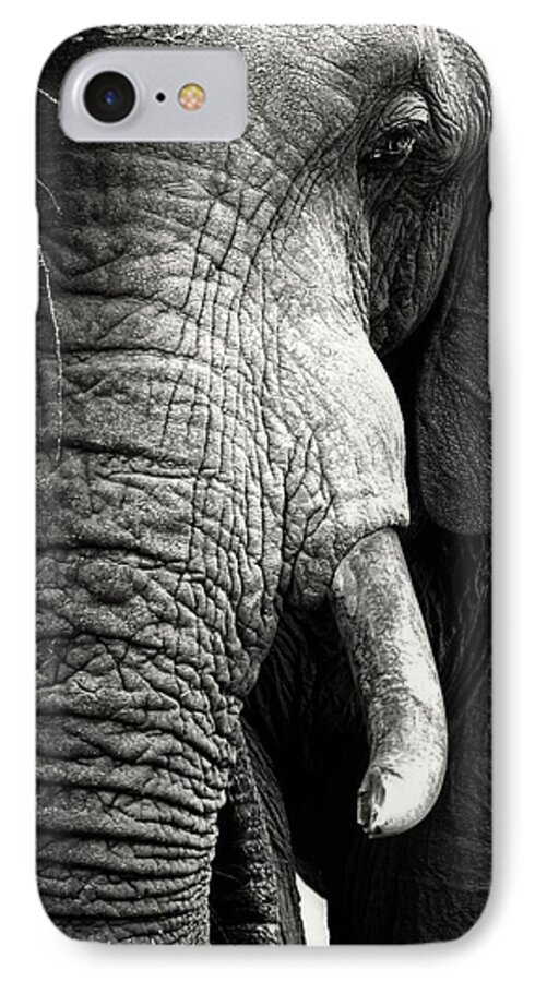 Elephant iPhone 7 Case featuring the photograph Elephant close-up portrait by Johan Swanepoel