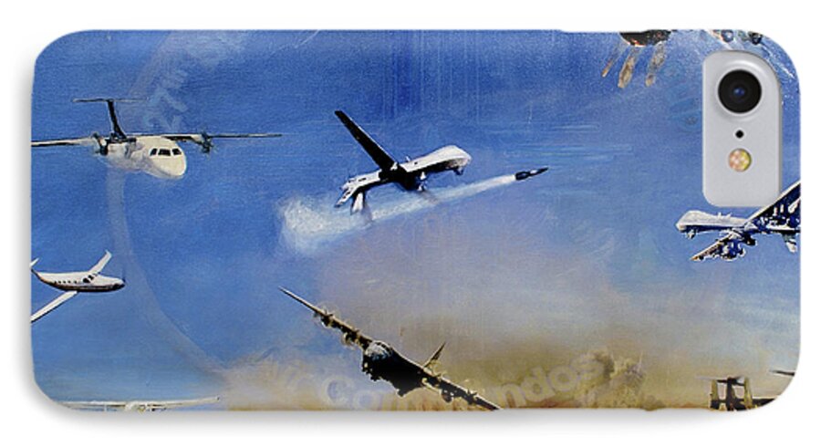 Usaf Artist iPhone 7 Case featuring the painting Elite Engagement by Todd Krasovetz
