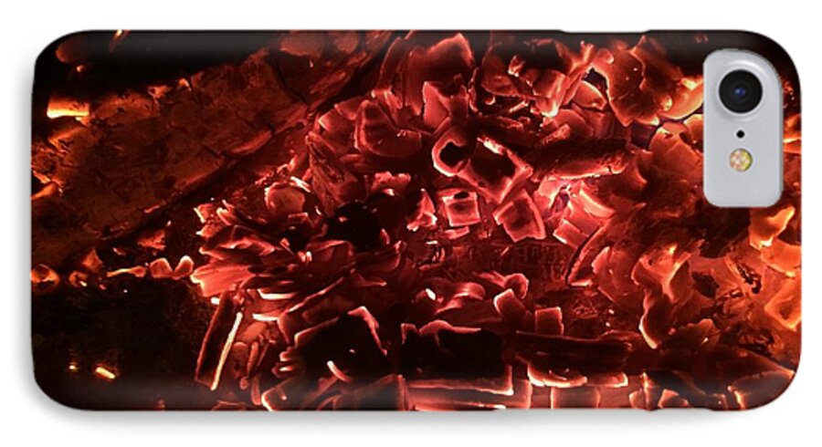 Fire Embers iPhone 7 Case featuring the photograph Embers on the Bay by Paula Brown