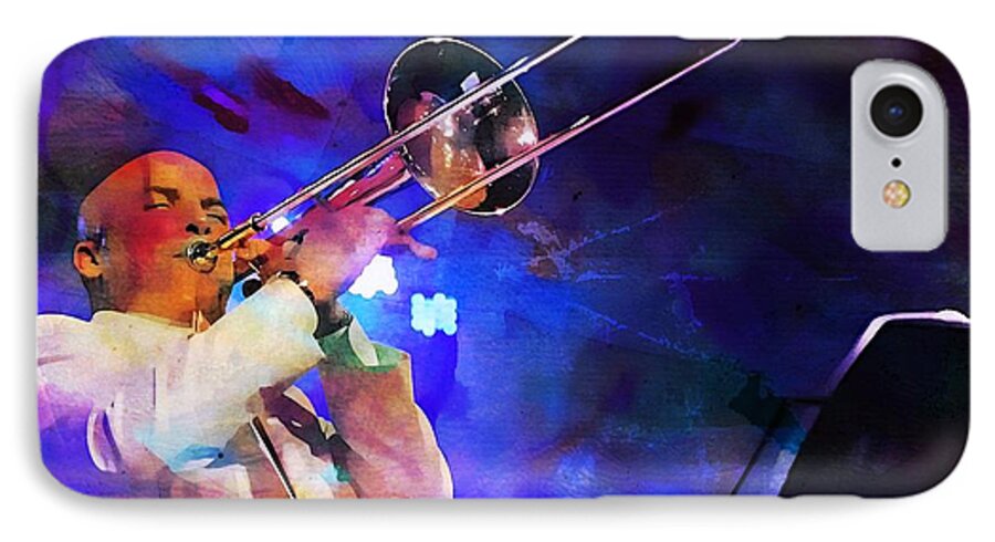 Le Roi Du Trombone Jimmy Bosch iPhone 7 Case featuring the photograph Emperor of Salsa Dura, Jimmy Bosch by Jean Francois Gil