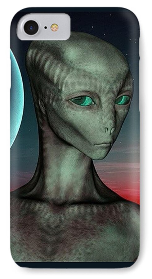 Alien iPhone 7 Case featuring the photograph Alien girl by Viaruss Ut-Gella