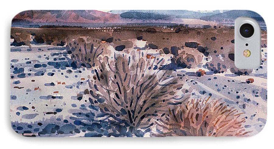 Sage iPhone 7 Case featuring the painting Evening in Death Valley by Donald Maier