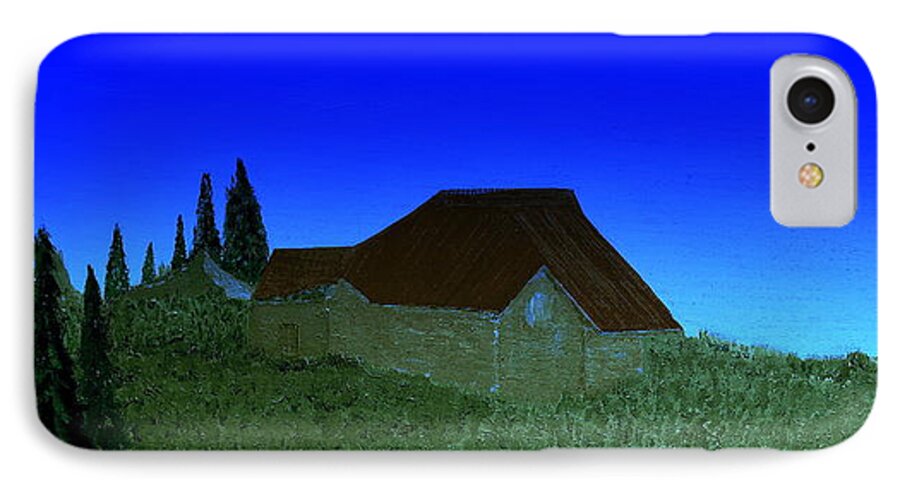 Switzerland iPhone 7 Case featuring the painting Evening in Vevey by Bill OConnor