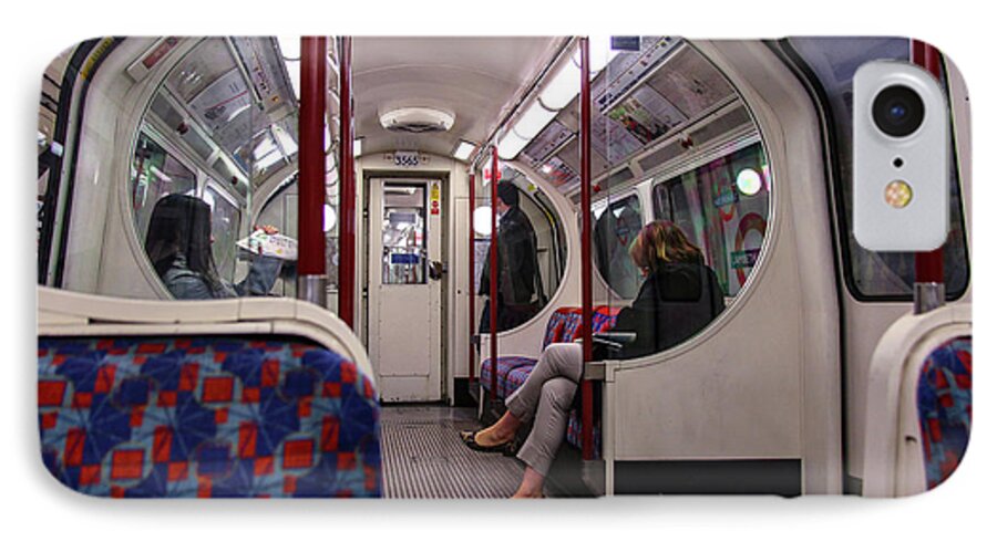 London Underground Tube Uk Britain England Strangers Faceless Riding Train Lambeth North iPhone 7 Case featuring the photograph Faceless Strangers by Ross Henton