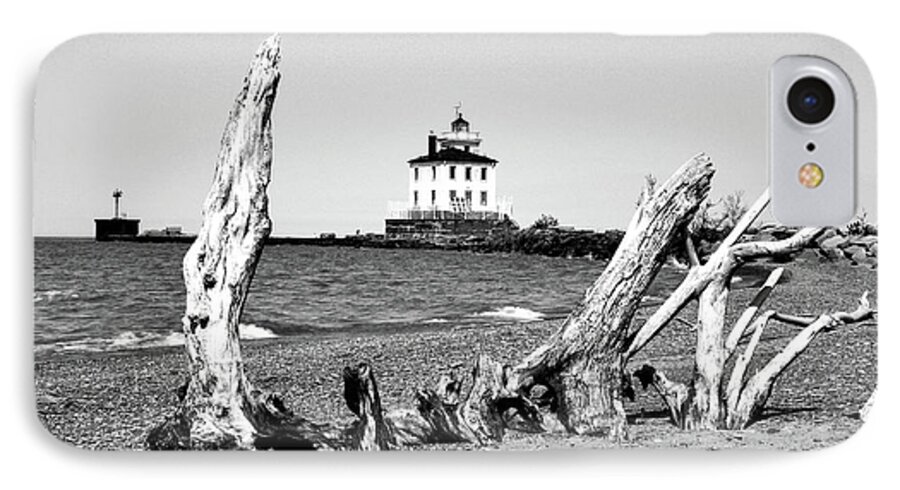 Driftwood iPhone 7 Case featuring the photograph Fairport Harbor Lighthouse by Michelle Joseph-Long