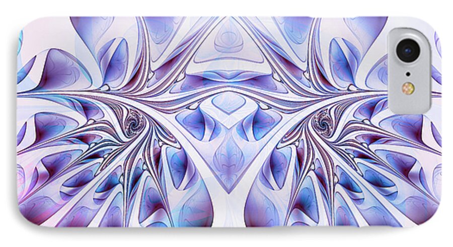 Fractal iPhone 7 Case featuring the digital art Fairy Wings by Jutta Maria Pusl