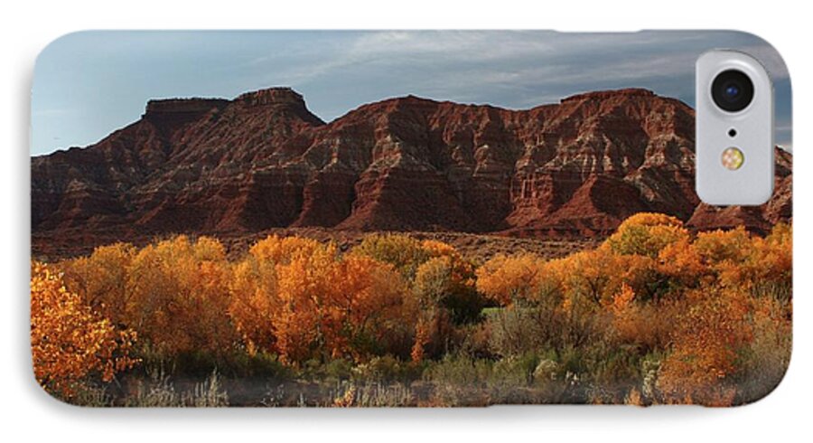 Fall Foliage Zion Nat. Park Landscape iPhone 7 Case featuring the photograph Fall Colors Near Zion by Barbara Smith-Baker