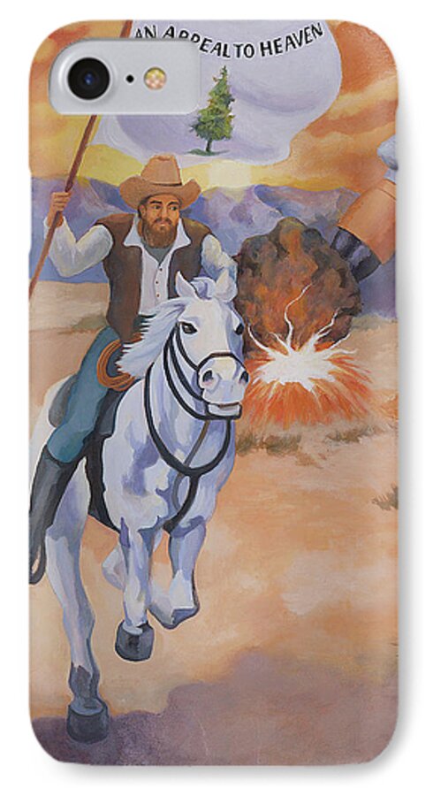 Babylon iPhone 7 Case featuring the painting Fall of Babylon by Susan McNally
