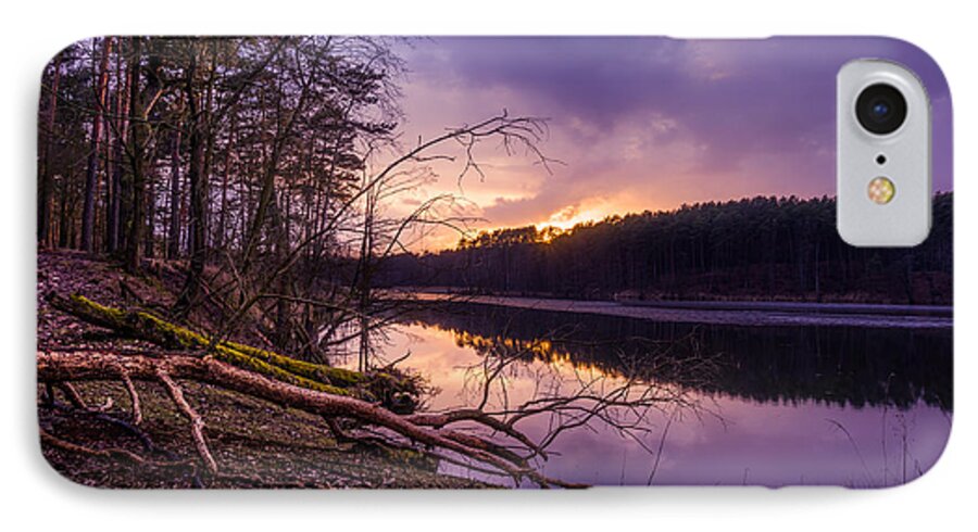 Sky iPhone 7 Case featuring the photograph Fallen to the setting sun by Dmytro Korol