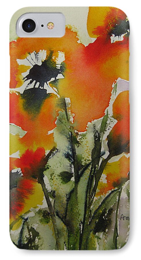 Flowers iPhone 7 Case featuring the painting Felicity by Anne Duke
