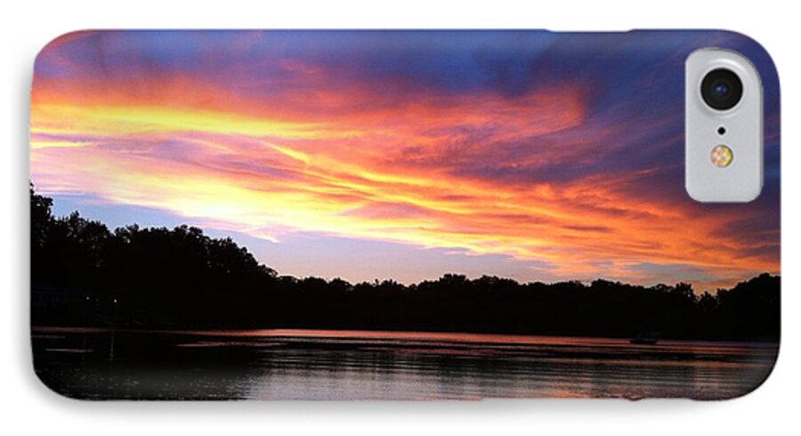 Sunset iPhone 7 Case featuring the photograph Fiery Sunset by Jason Nicholas