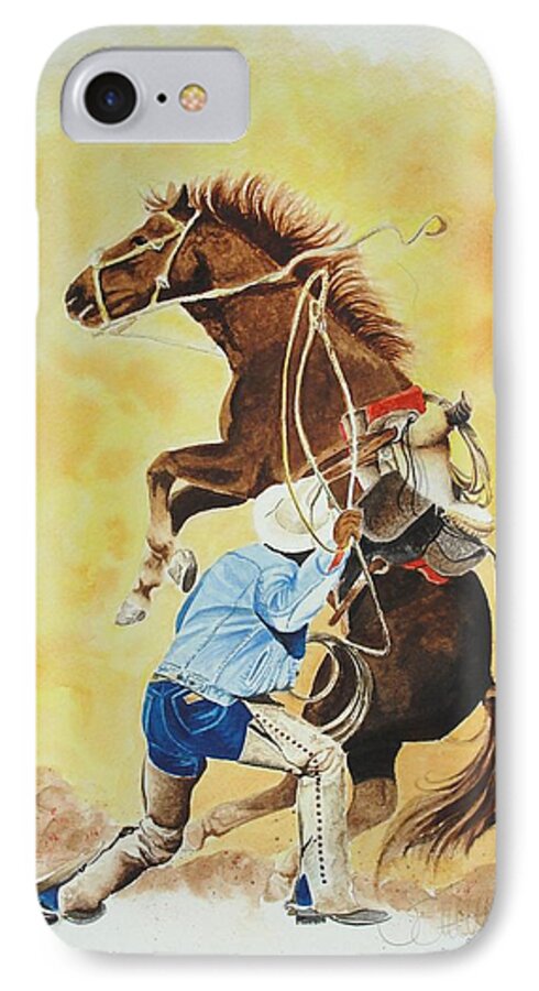 Western iPhone 7 Case featuring the painting Final Appeal by Jimmy Smith