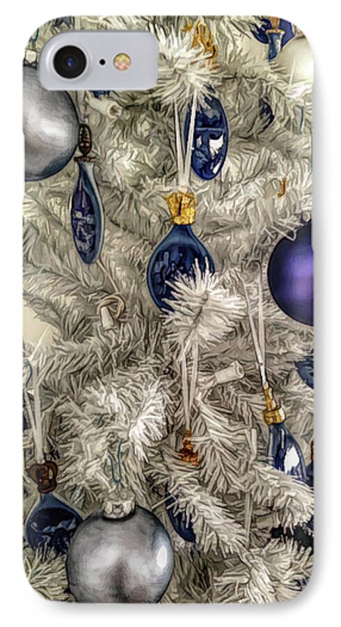 Christmas iPhone 7 Case featuring the photograph Fine Wine Cafe Christmas Tree Ornaments by Aimee L Maher ALM GALLERY