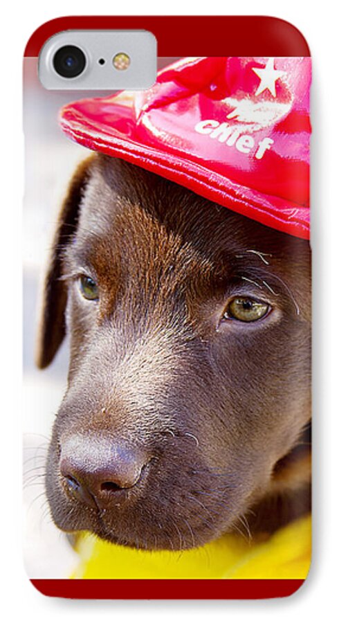 Dog iPhone 7 Case featuring the photograph Firefighter Pup by Toni Hopper