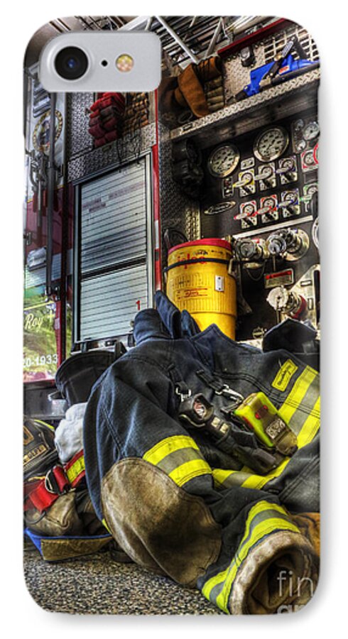 Bravest iPhone 7 Case featuring the photograph Fireman - Always Ready for Duty by Lee Dos Santos