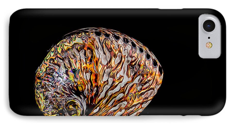 Animal iPhone 7 Case featuring the photograph Flame Abalone by Rikk Flohr