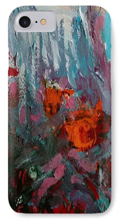 Abstract iPhone 7 Case featuring the painting Flora by Nicolas Bouteneff