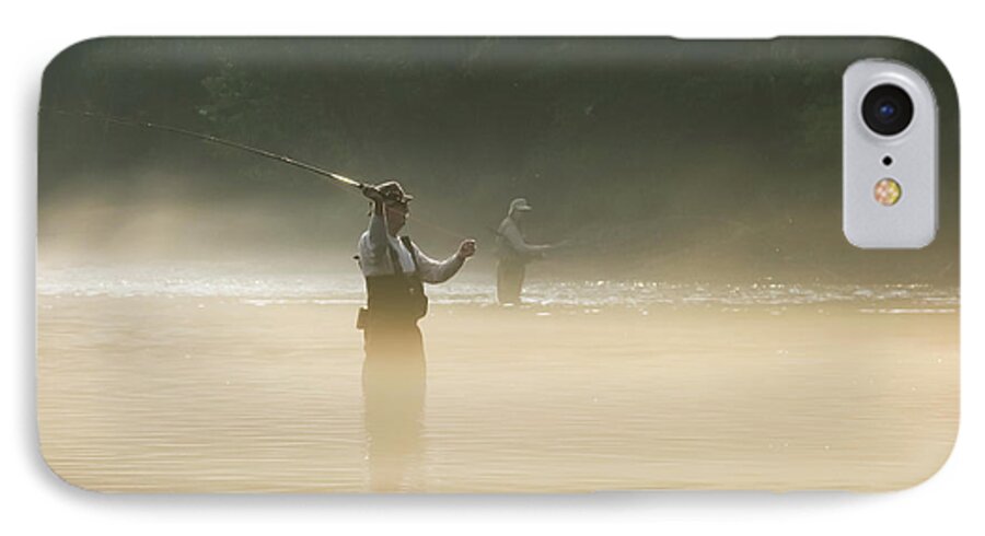 Man iPhone 7 Case featuring the photograph Fly Fishing by Betty LaRue