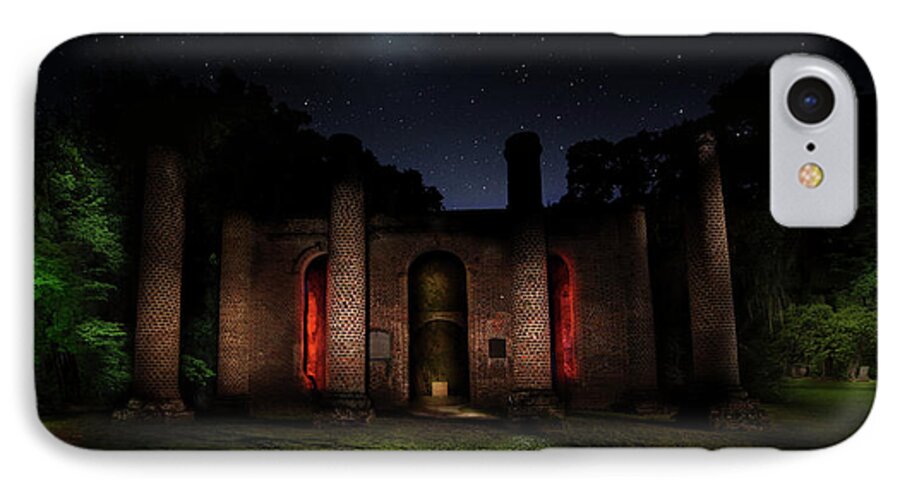 Old Sheldon Church iPhone 7 Case featuring the photograph Forgotten Gods by Mark Andrew Thomas