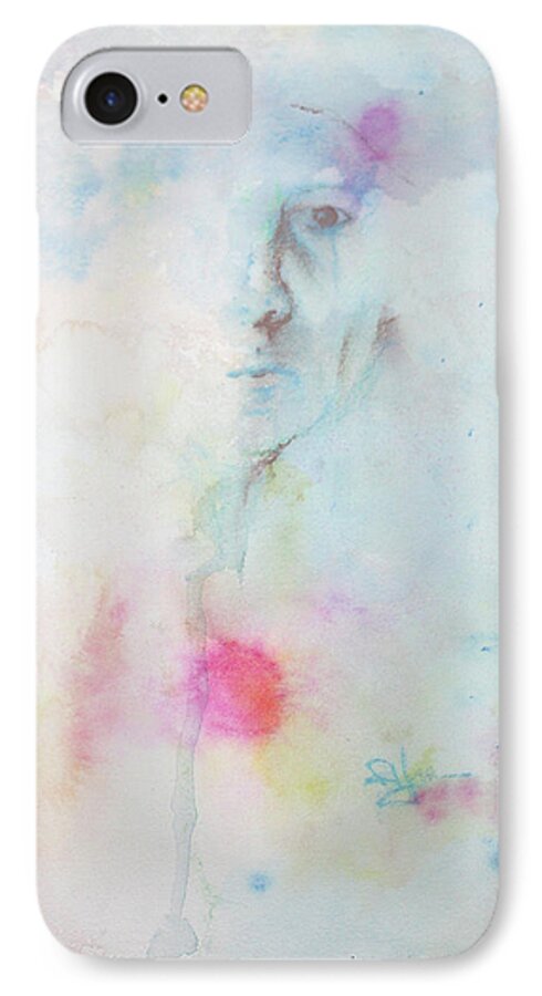 Sadness iPhone 7 Case featuring the painting Forlorn Me by Rachel Bochnia
