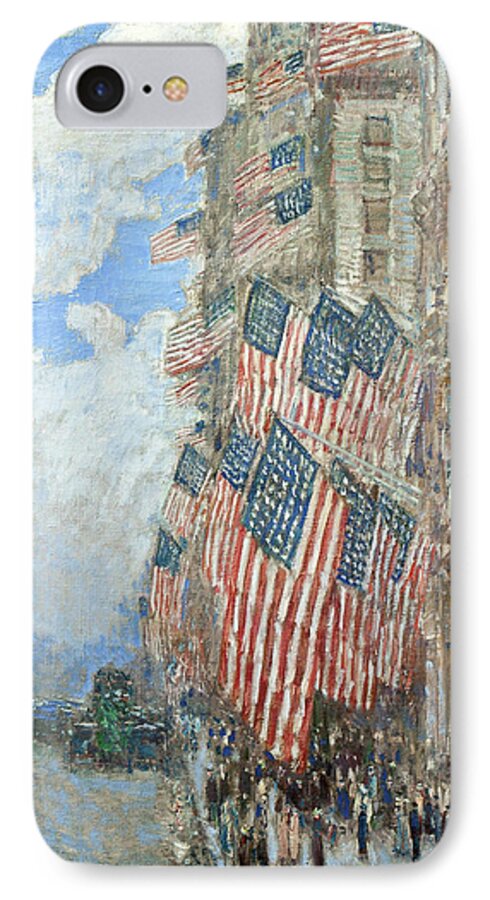 Hassam iPhone 7 Case featuring the painting Fourth of July, 1916 by Eric Glaser