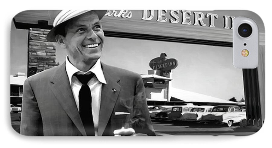 Frank Sinatra iPhone 7 Case featuring the digital art Frank Sinatra in Las Vegas by Gabriel T Toro
