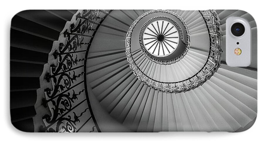 Fascinating iPhone 7 Case featuring the photograph French Spiral Staircase 1 by Lexa Harpell