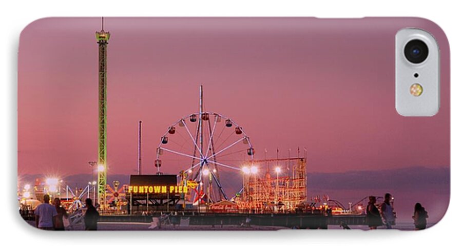 Amusement Parks iPhone 7 Case featuring the photograph Funtown Pier At Sunset III - Jersey Shore by Angie Tirado
