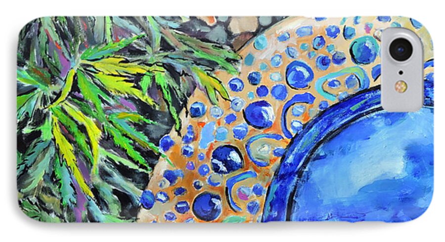 Garden iPhone 7 Case featuring the painting Garden Ornament by Jodie Marie Anne Richardson Traugott     aka jm-ART