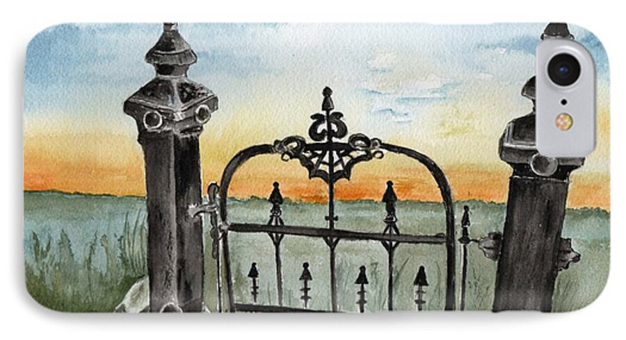 Gate iPhone 7 Case featuring the painting Gateway by Brenda Owen