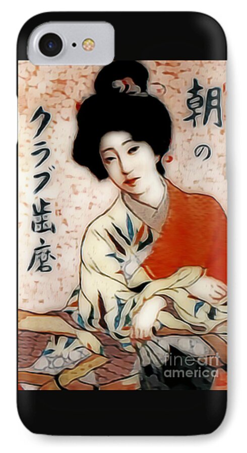 Japan iPhone 7 Case featuring the digital art Geisha in Waiting by Ian Gledhill