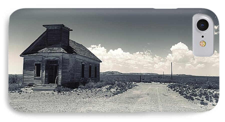 Black And White iPhone 7 Case featuring the photograph Ghost Church by Brad Hodges
