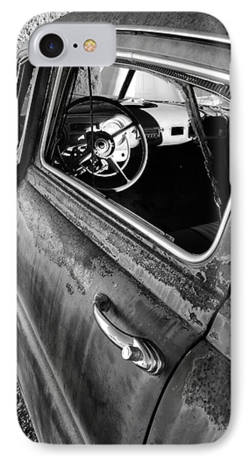 Old Car iPhone 7 Case featuring the photograph Ghost Driver by Brad Hodges