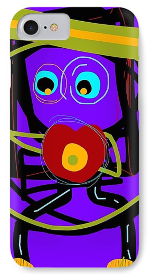 Abstract iPhone 7 Case featuring the digital art Go For It by Susan Fielder